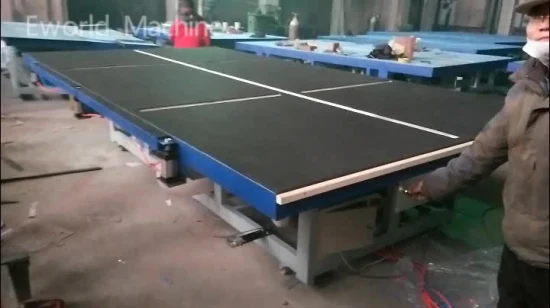 Excellent Working Glass Breaking Tilting Table Air Floating Blower System with Automatic Loading Bar